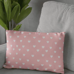Fronha 50x70 Decorativa Micropercal – Toque Suave Estampa de Corações