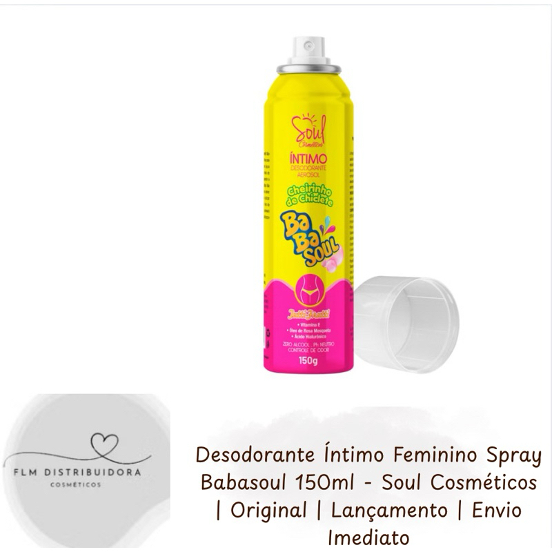 Desodorante Íntimo Feminino Spray Babasoul 150ml - Soul Cosméticos | Original | Lançamento | Envio Imediato em Oferta na Shopee