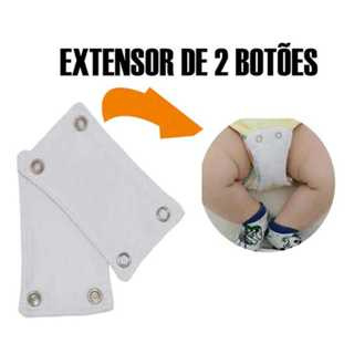 Kit 2 Extensores de Body Bebê 2 Botões, Alongador de bodie enxoval em Oferta na Shopee