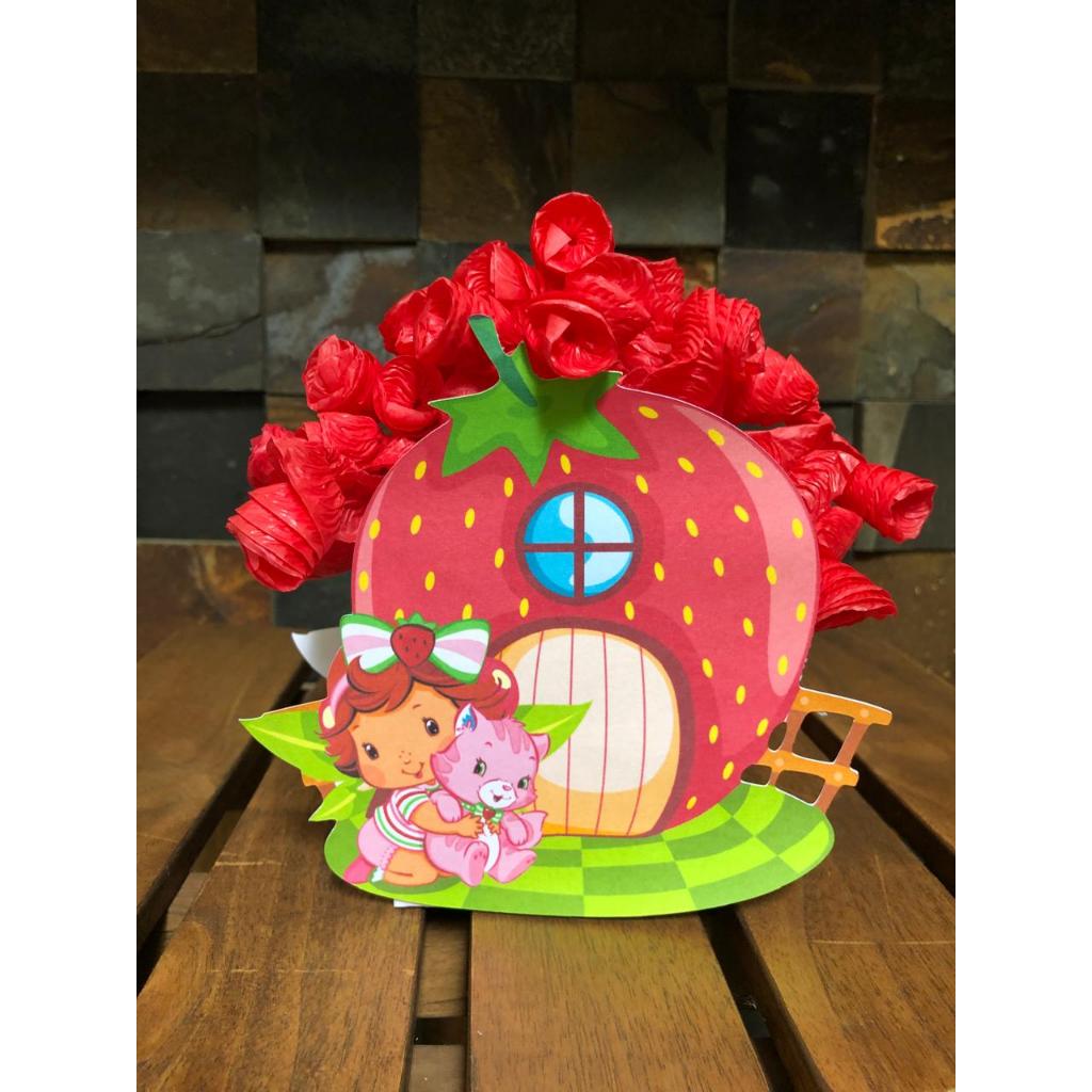 CENTRO DE MESA MORANGUINHO BABY | BEBÊ | DECORAÇÃO | ENFEITE | FESTA DE ANIVERSÁRIO | PERSONALIZADO | LEMBRANCINHA