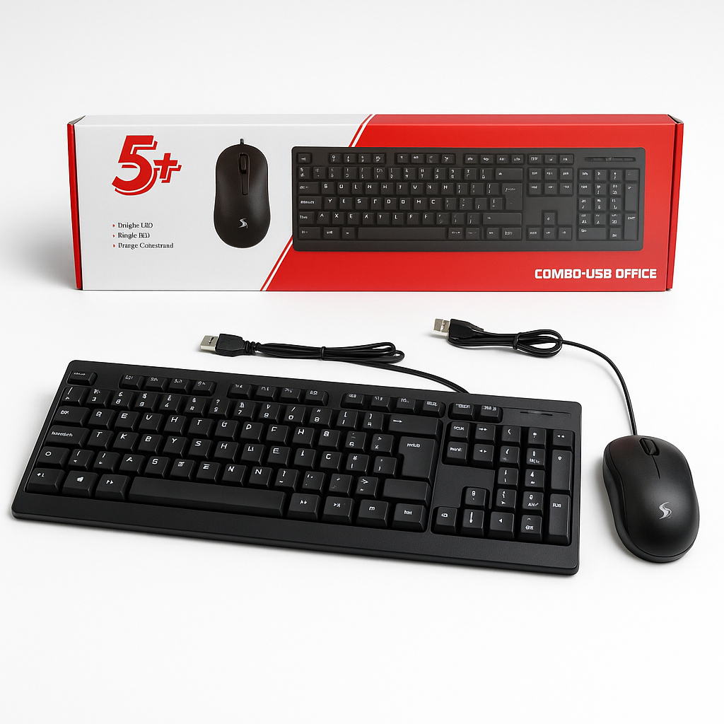 Kit Teclado e Mouse USB 5 KC500 Office Conforto e Precisão para Seu Dia a Dia em Oferta na Shopee