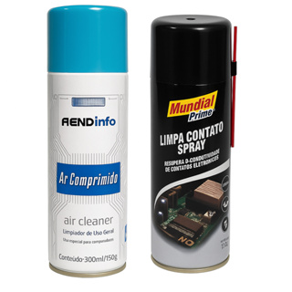 Kit Ar Comprimido 300ml + Limpa Contato Elétrico 300ml em Oferta na Shopee