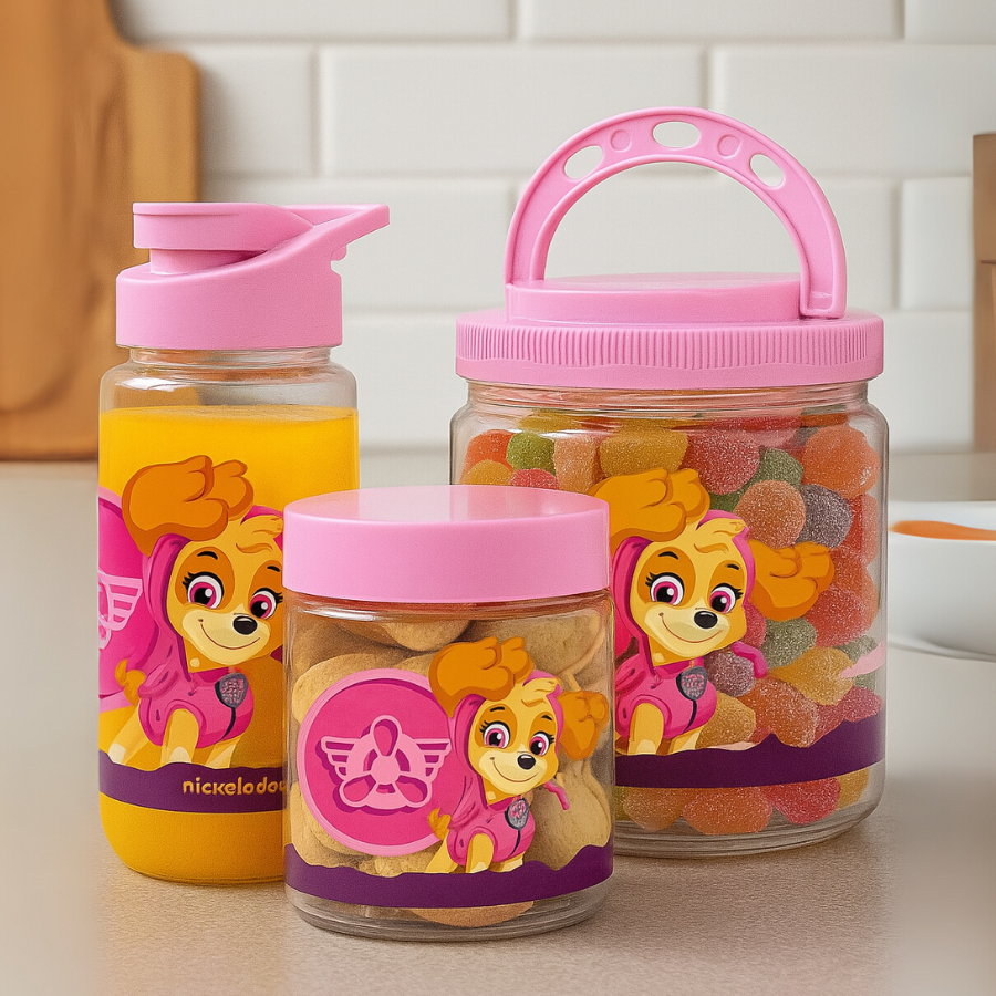 Kit Patrulha Canina Pote Com alça 1L Pote Mantimentos 550ml Garrafinha Agua 500ml Pipoqueira Patrulha Estojo em Oferta na Shopee