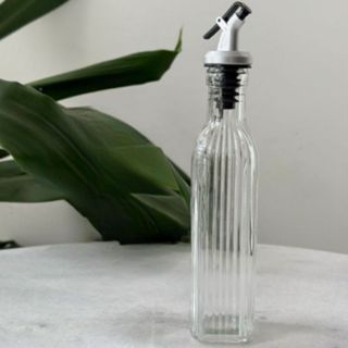 Galheteiro Canelado Graffiato em Vidro Azeiteiro 250ml Com Dosador vedação hermética