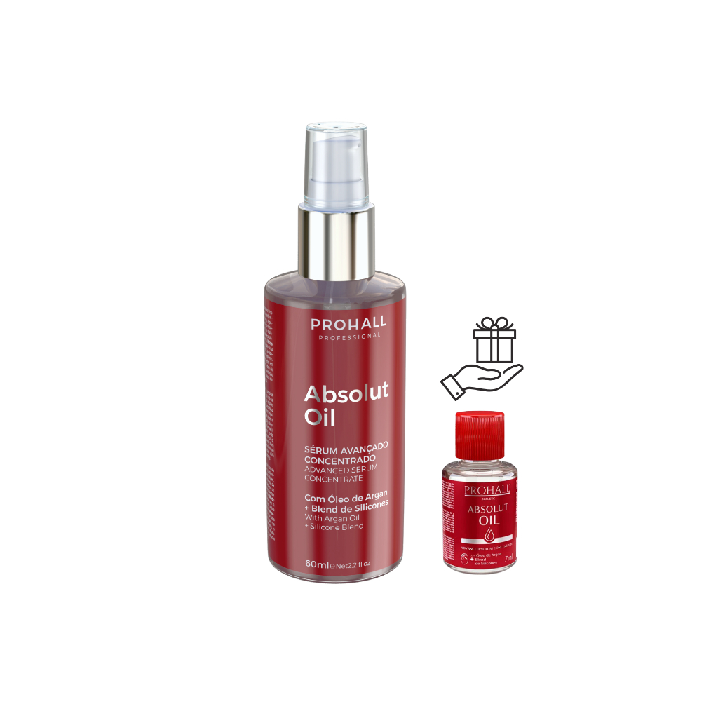 Sérum de Brilho Intenso Prohall Absolut Oil 60ml Original + Brindes em Oferta na Shopee