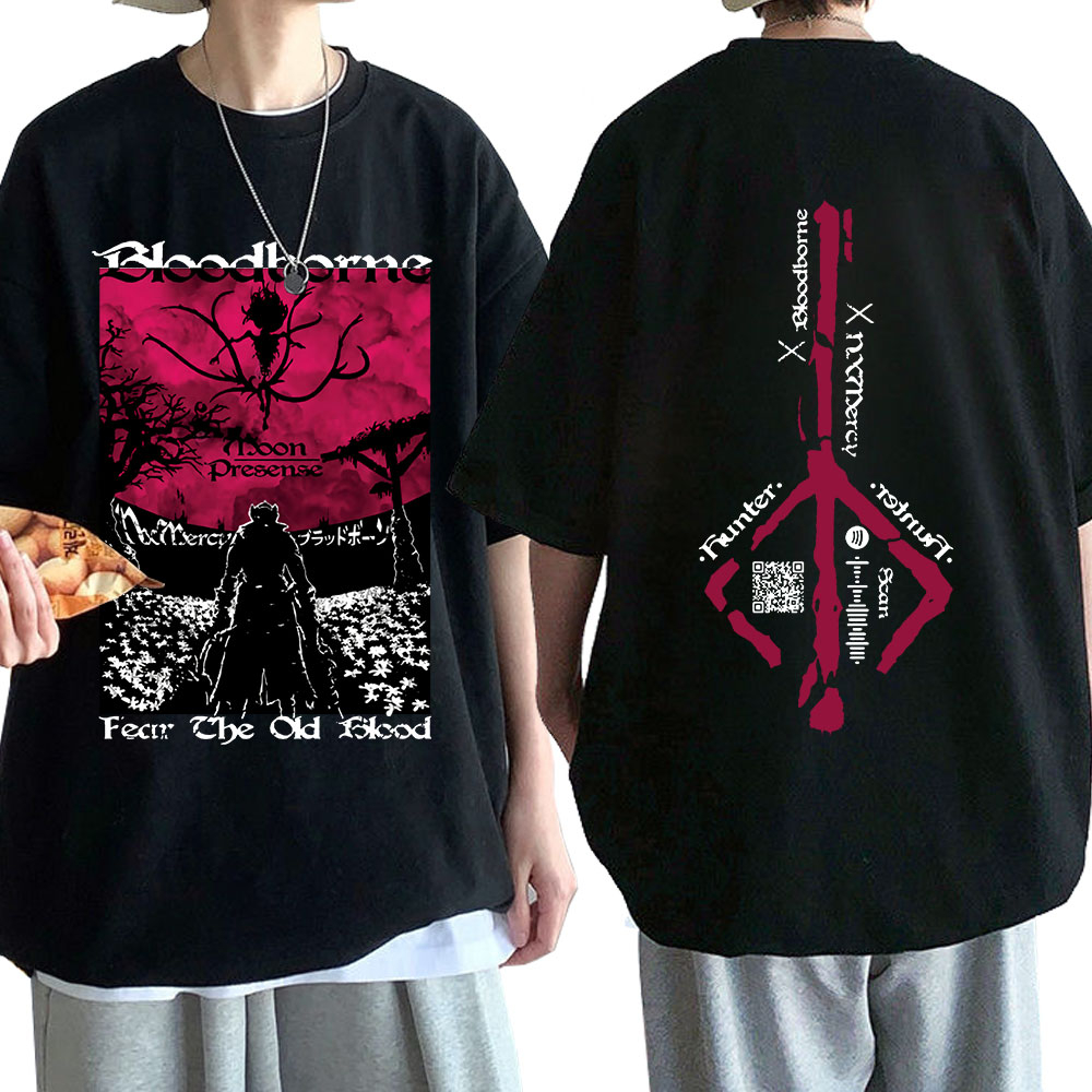 Camisa Camiseta basica e oversized Bloodborne Indie Game em algodao unissex