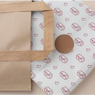 Papel seda15x30cm personalizado com a sua marca / LOGO - Folha de 35g em Oferta na Shopee