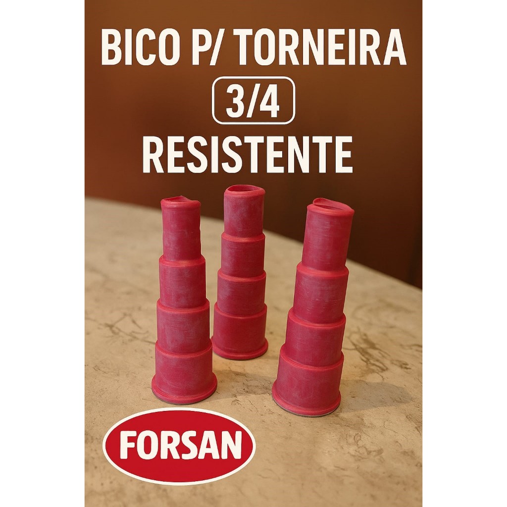 Bico Para Torneira 3/4 - Forsan- Adaptador para Mangueira - Borracha Reforçada em Oferta na Shopee