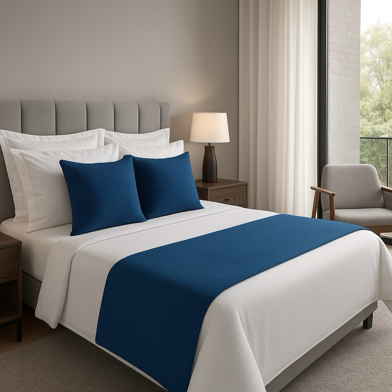 PESEIRA kit decora cama + 2 capas de almofadas PIQUET cores lisas em Oferta na Shopee