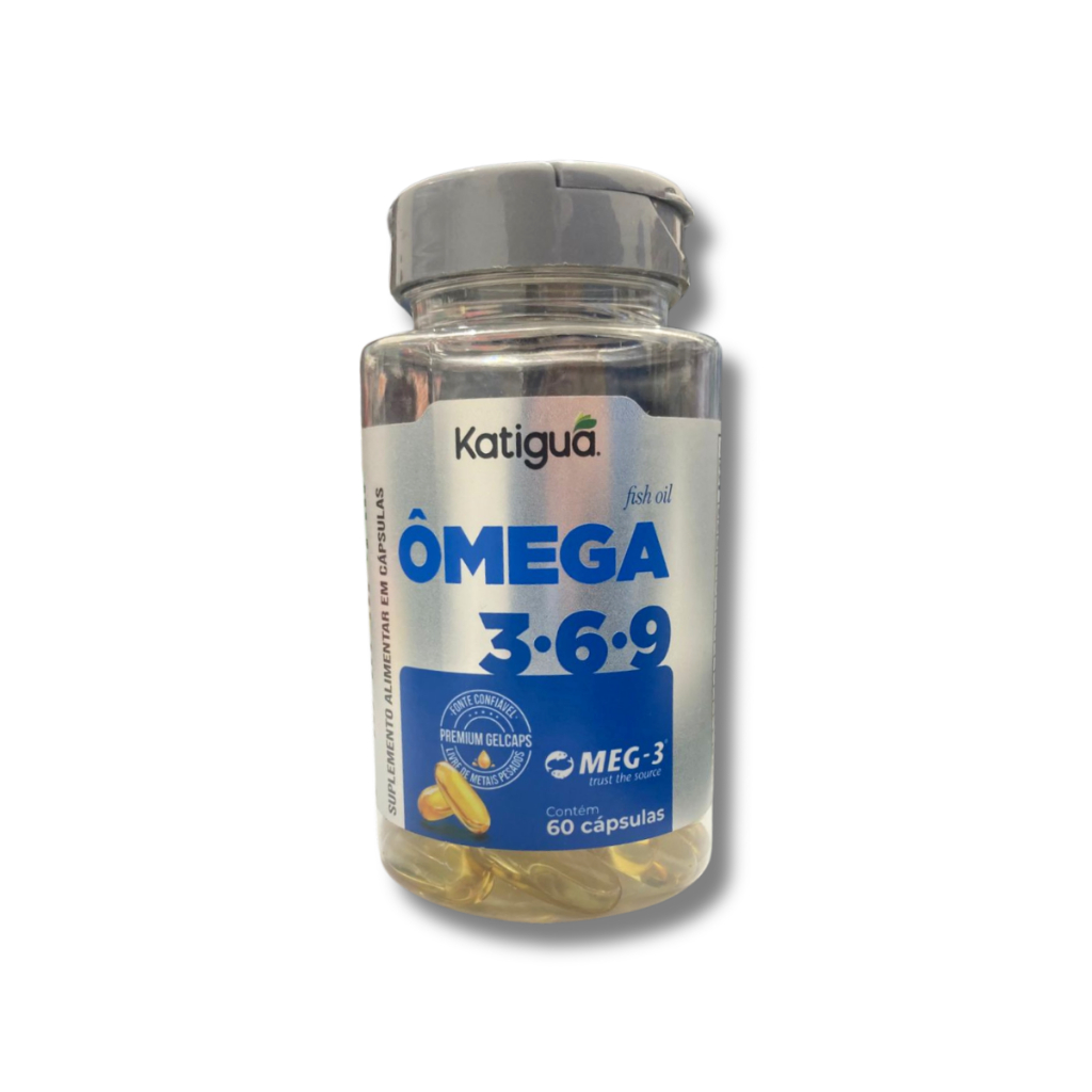 Omega 3 1000mg + Ômega 6 e 9 Puro EPA + DHA MEG-3 60cáps Katiguá