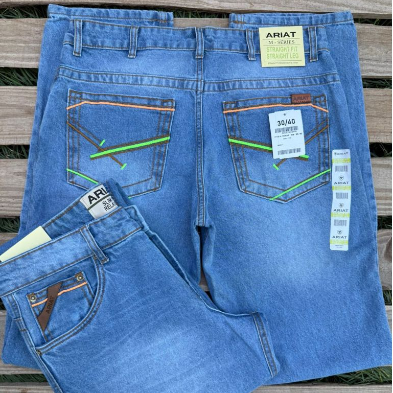 Calça country masculina  AMERICANA Balão jeans grosso cowboy rodeio montaria lançamento em Oferta na Shopee