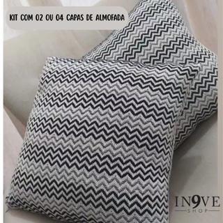 Kit Com 02 ou 04 Capas De Almofadas 100% Algodão Medidas 0,40cm X 0,40cm em Oferta na Shopee