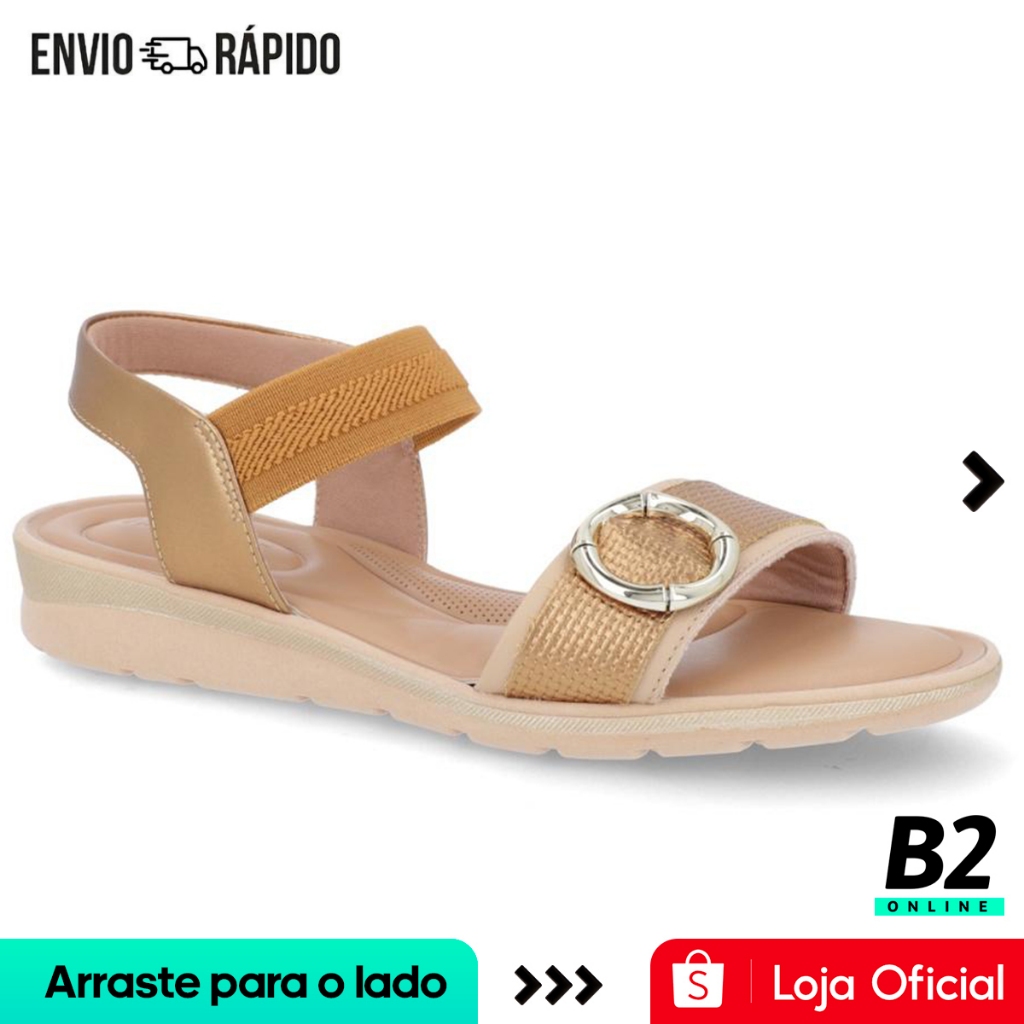 Sandália Usaflex Rasteira Feminina 100% Original Com Nota Fiscal e Garantia