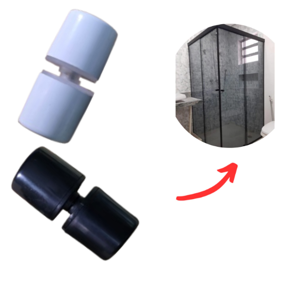 Puxador Box De Banheiro Porta Vidro Blindex 1629 ABS Liso em Oferta na Shopee