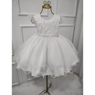 Vestido Infantil de Festa com Bordado de Pérolas 1. 2. 3. 4. em Oferta na Shopee