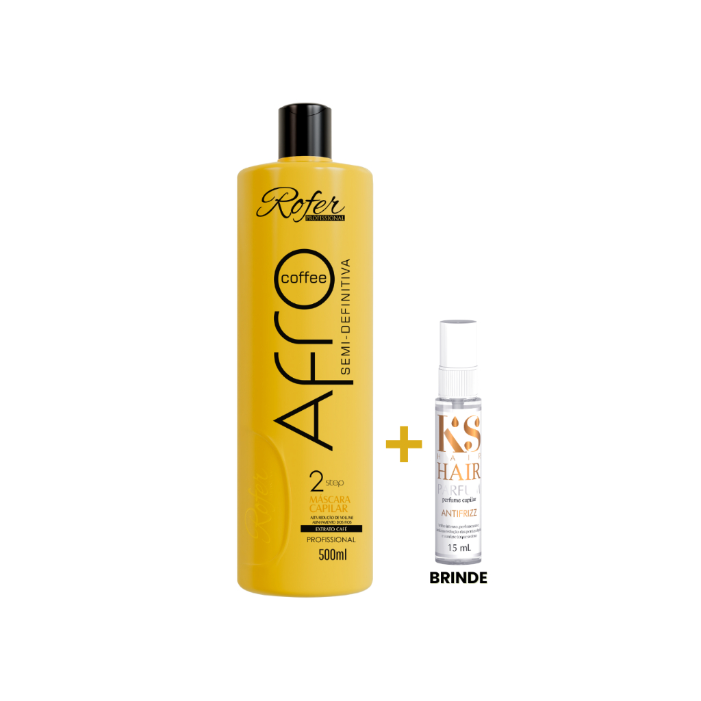 Progressiva Afro Coffee Rofer 500ml | Gloss Redutor Semi Definitivo Profissional + Brinde