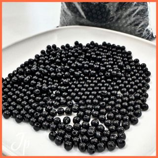Pérola cor preta inteira ABS com furo passante 500g 6MM 8MM miçanga em Oferta na Shopee