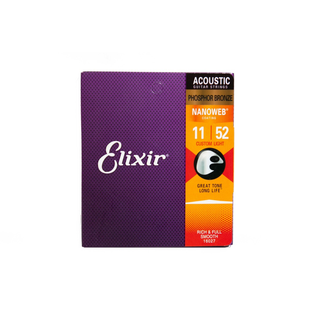 Detalhes do Encordoamento Para Violão Aço 0,11 Elixir 16027 Bronze