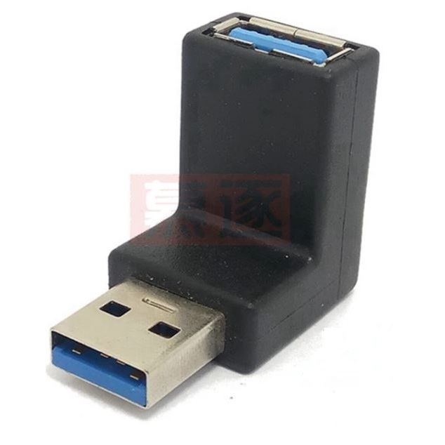 Ângulo Adaptador 90° Graus Usb 3.0 Entrada E Saída Usb 3.0 ideal para pc notebook aparelhos com usb — imagem 2 de 2