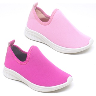 KIT 2 PARES TÊNIS CALCE FÁCIL MENINA ESCOLAR PASSEIO CONFORTÁVEL BARATO em Oferta na Shopee