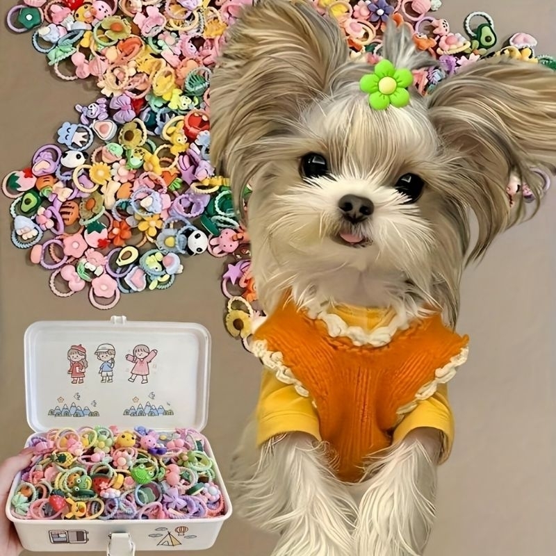 Kit Elásticos de Cabelo para Pets (com caixinha fofa)