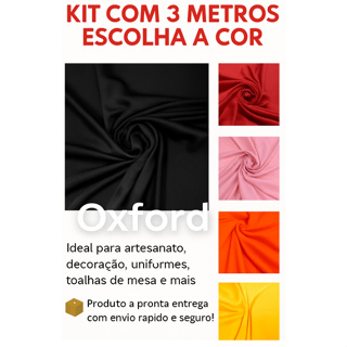 Tecido Oxford – Kit com 1, 3 ou 5 Metros - Escolha a cor em Oferta na Shopee