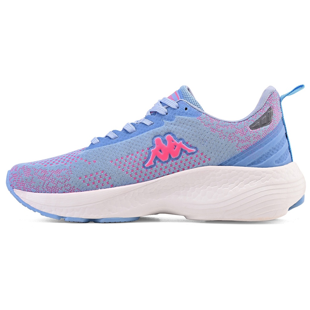 Detalhes do Tênis Kappa Pulse Feminino Original Azul Rosa Casual Confortável Macio