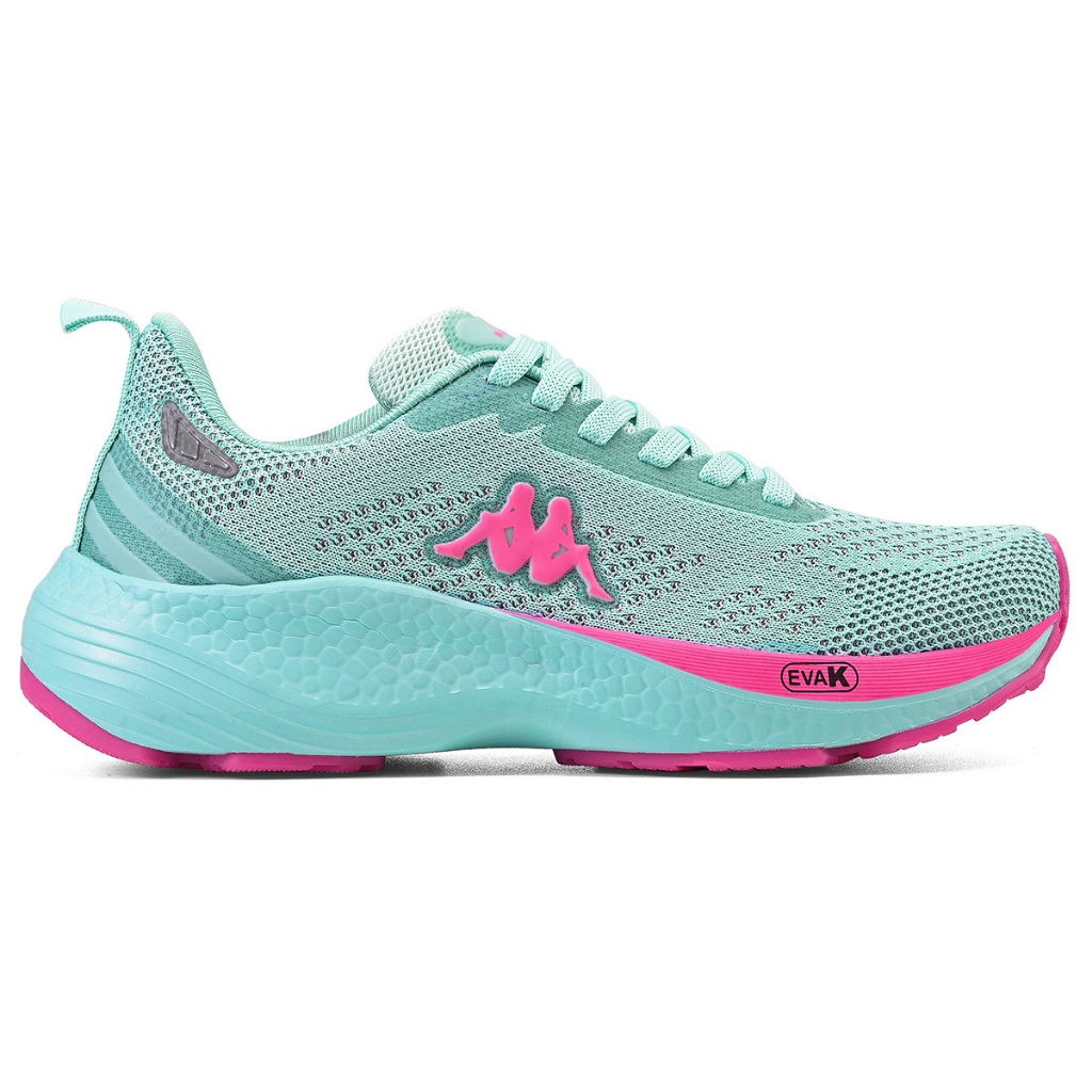 Tênis Kappa Pulse Feminino Original Verde Água Rosa Casual Confortável Macio - Sports & Outdoors
