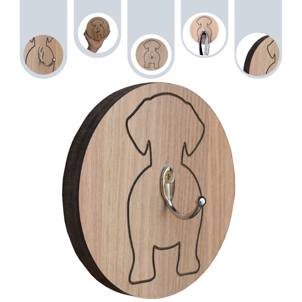 Porta-Guia Pet Organizador Chaveiro Coleiras MDF