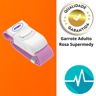 Garrote Adulto Tecido Rosa Supermedy em Oferta na Shopee