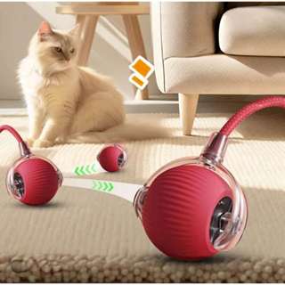 Brinquedos Inteligentes Para Gatos/Cachorros Bola De Rolamento Automática Cauda Falsa Recarregável Elétrico em Oferta na Shopee