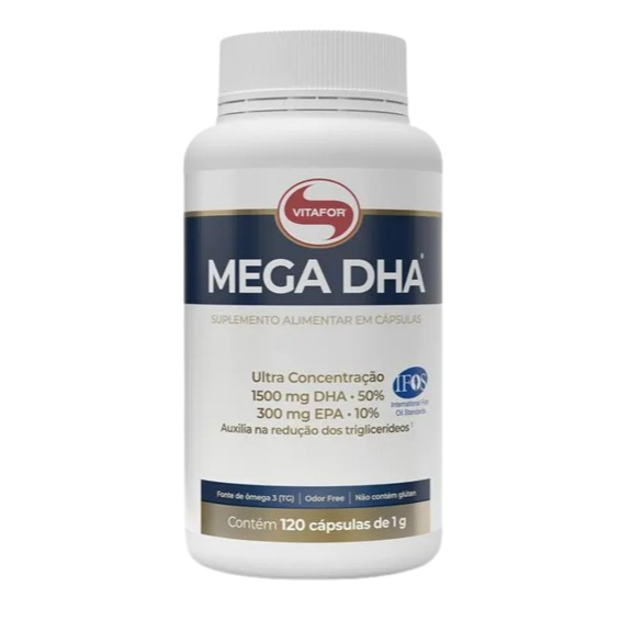 Mega DHA 1500mg Dha + 300mg Epa - 120 cápsulas - Vitafor
