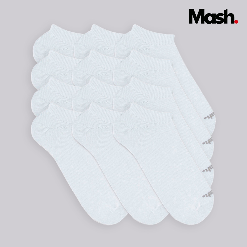 Kit 12 Pares Meia Mash Invisível Soquete Sapatilha Esportiva Masculina Algodão Respirável Original