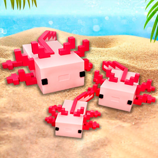Axolote Rosa do Minecraft Articulado Decorativo Gamer Presente para Filho Enfeite Decoração Jogo em Oferta na Shopee