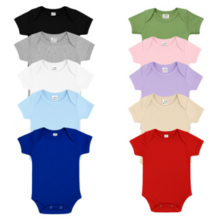 Bodie Algodao Liso Manga Curta Menino Menina Confortavel em Oferta na Shopee