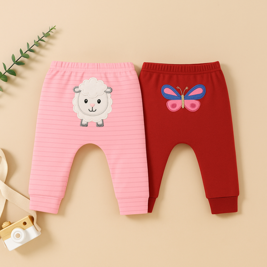 Kit 2 Mijao Bebe Menina Bordado 100% Algodao Macio e Confortavel