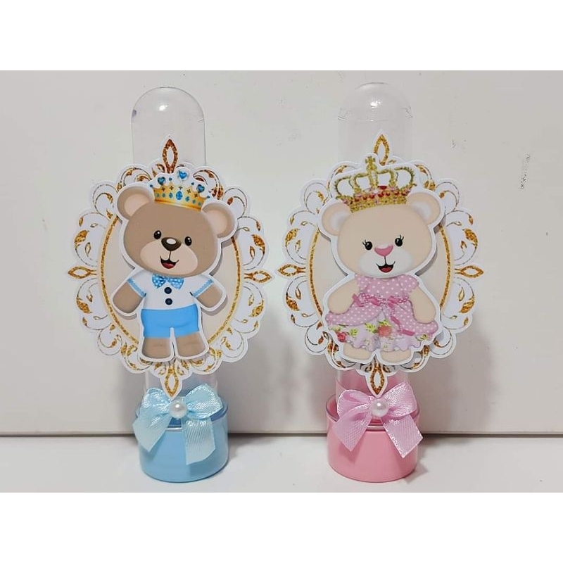 TUBETE URSINHO REALEZA/URSINHA REALEZA/CHÁ DE BEBÊ/CHÁ REVELAÇÃO/LEMBRANCINHAS PERSONALIZADAS/ANIVERSÁRIO/FESTAS