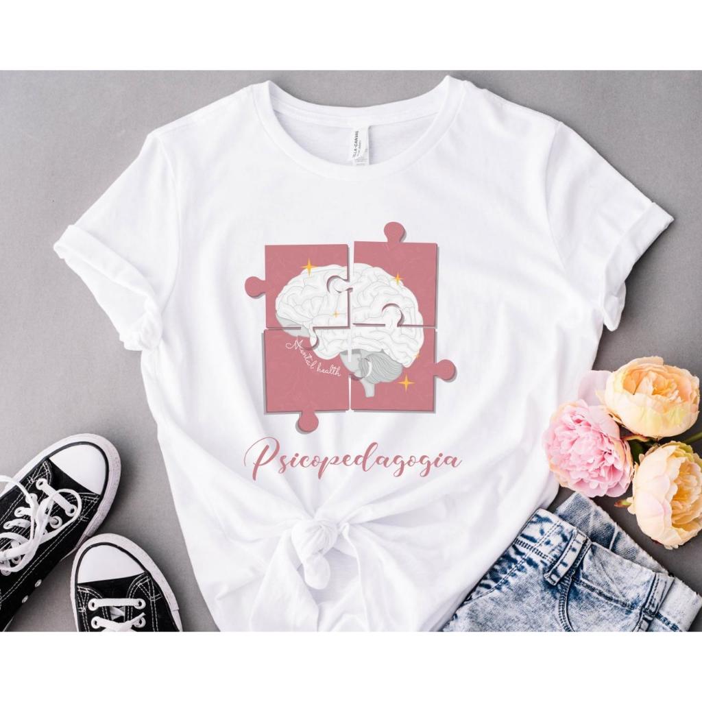Blusa T-shirt Feminina Psicopedagogia em Oferta na Shopee