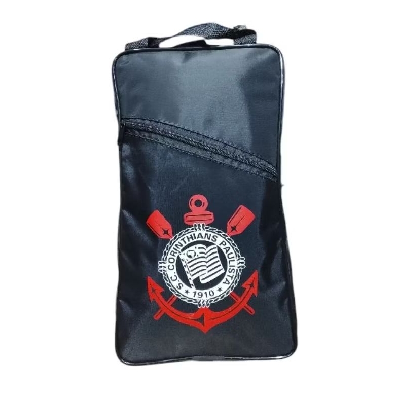 PORTA CHUTEIRA DO CORINTHIANS IMPERMEÁVEL EMBLEMA ESTAMPADO