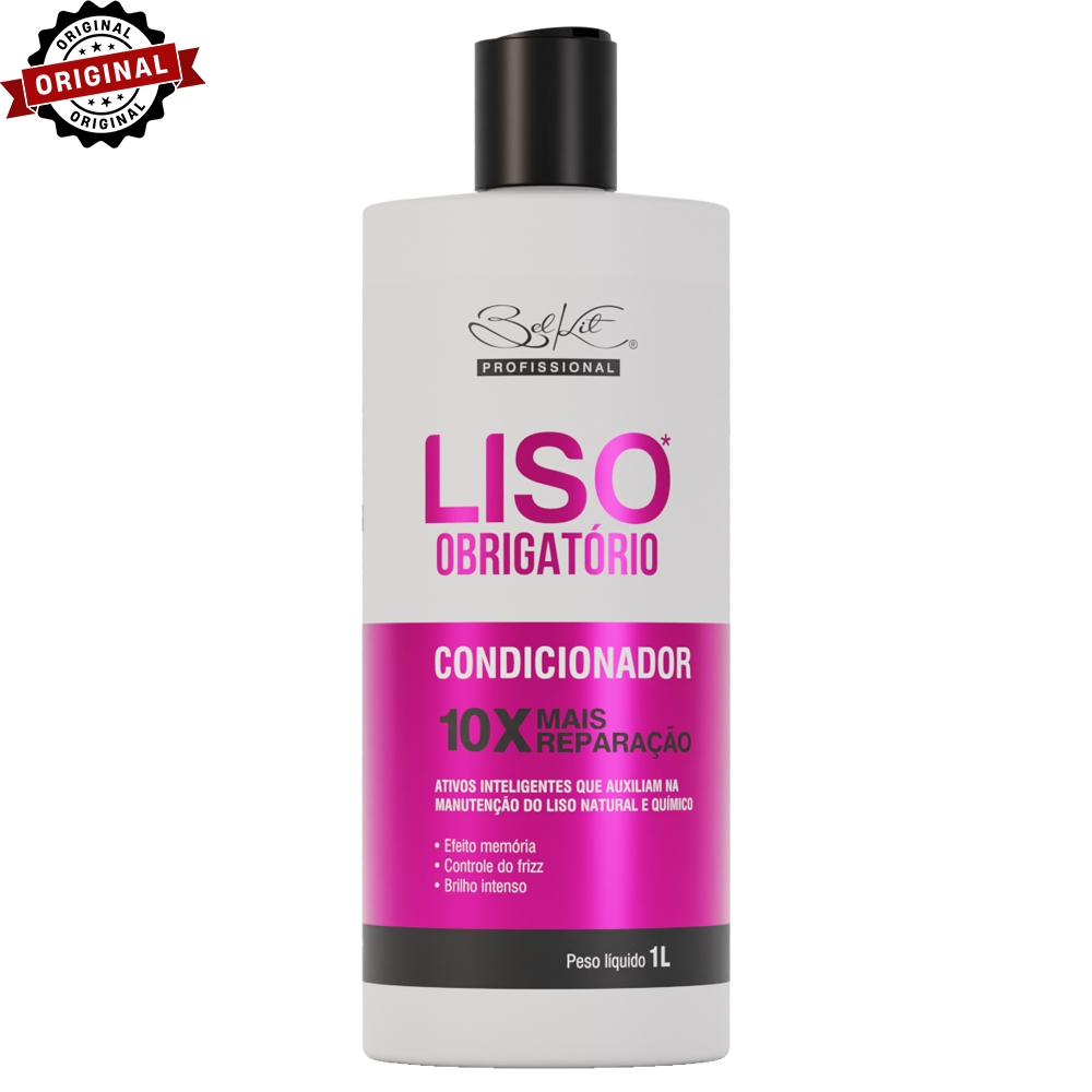 Condicionador Profissional Liso Obrigatório 1L | Hidratação e reconstrução em Oferta na Shopee