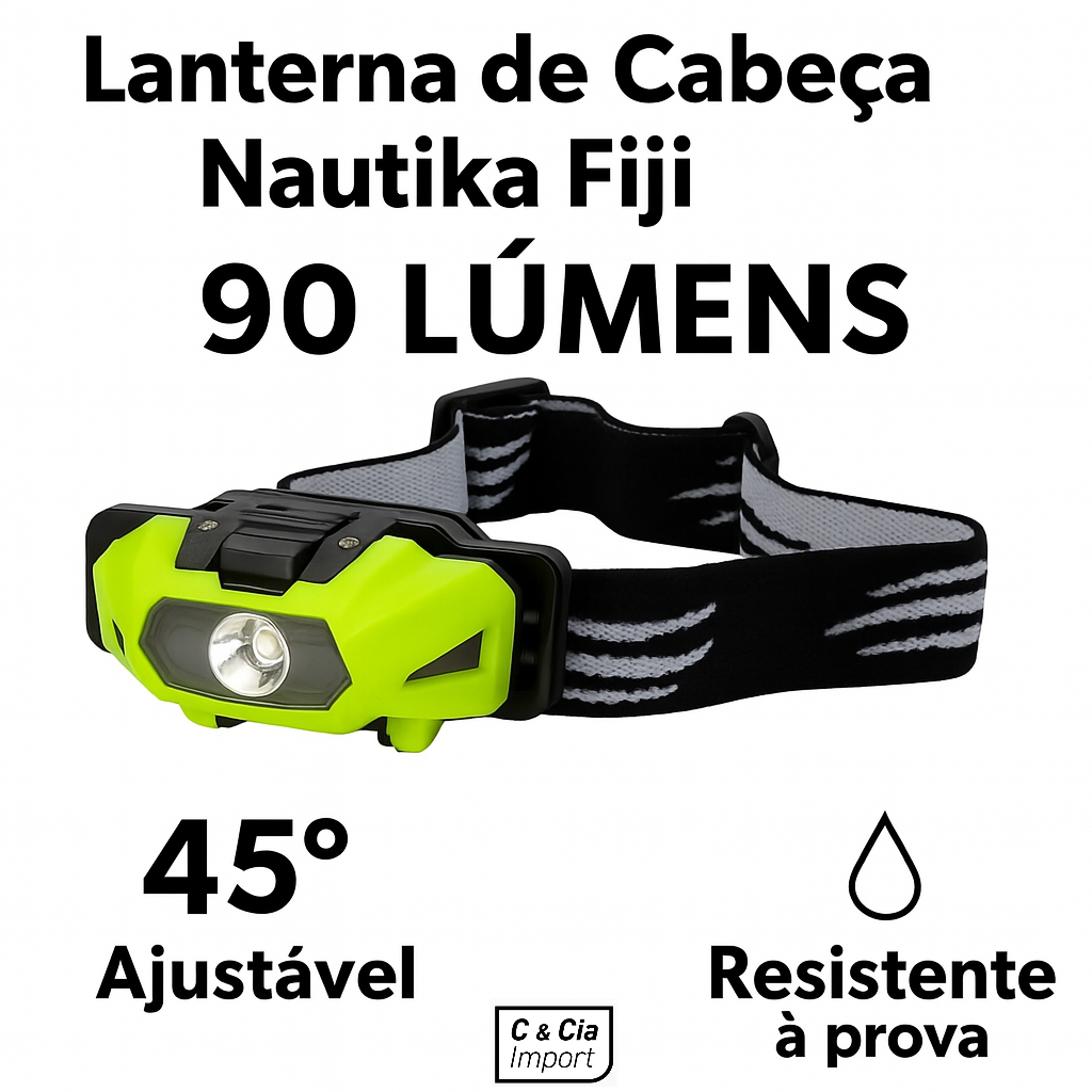 Lanterna De Cabeça Fiji 90 Lúmens Nautika em Oferta na Shopee