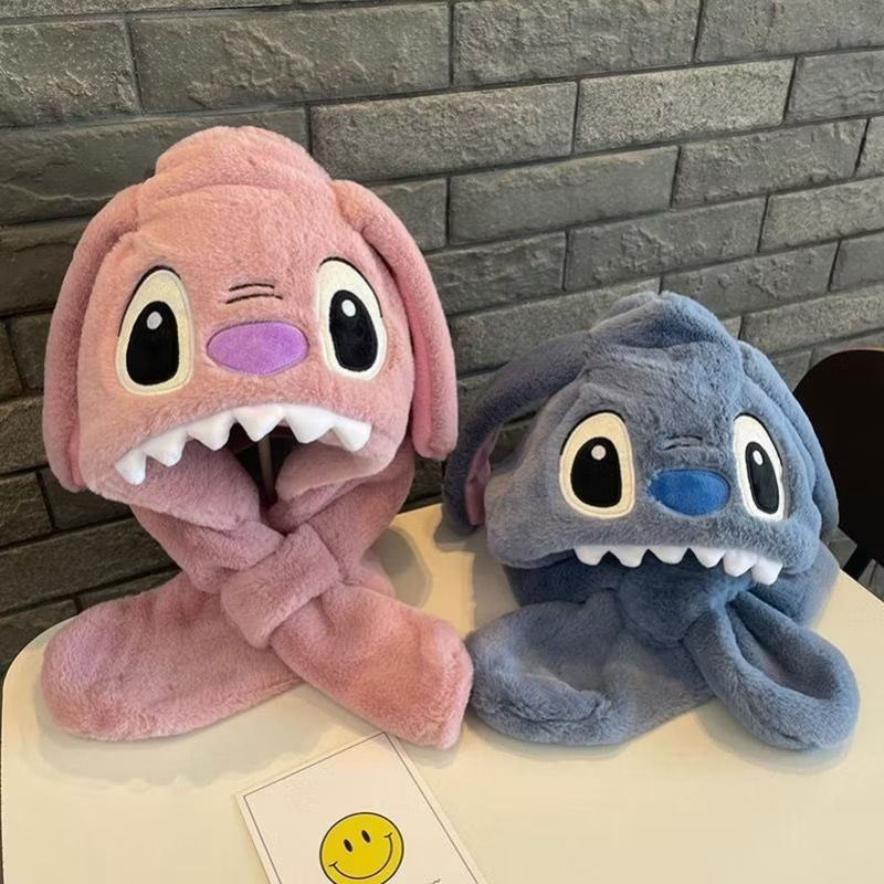 Touca Stitch Fofinha com Cachecol | Infantil & Adulto | Inverno Quentinho NÃO MEXEM ORELHA
