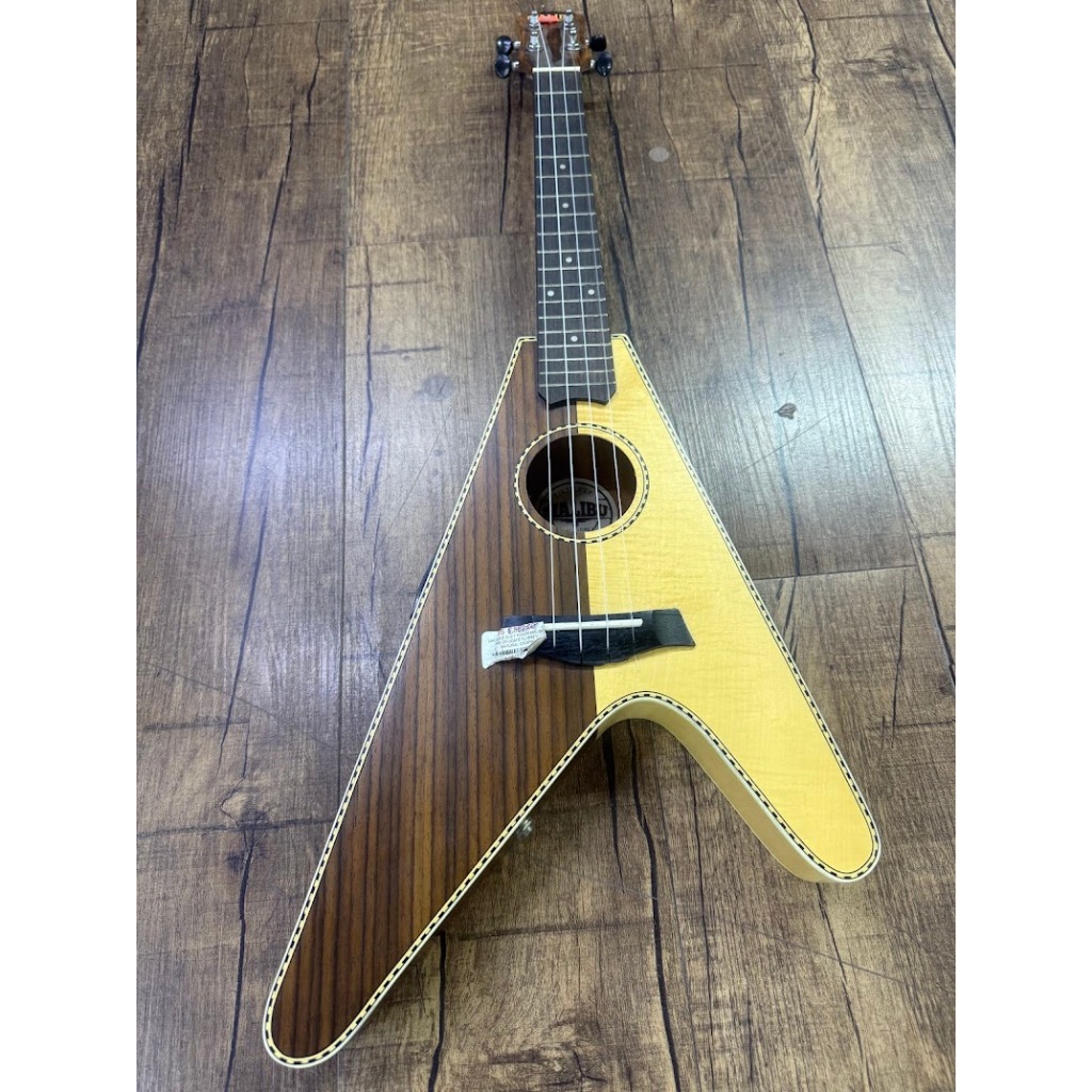 Ukulele premium flying-v malibu luthieria prosperar tenor acustico e eletrico ativo mdeira spruce