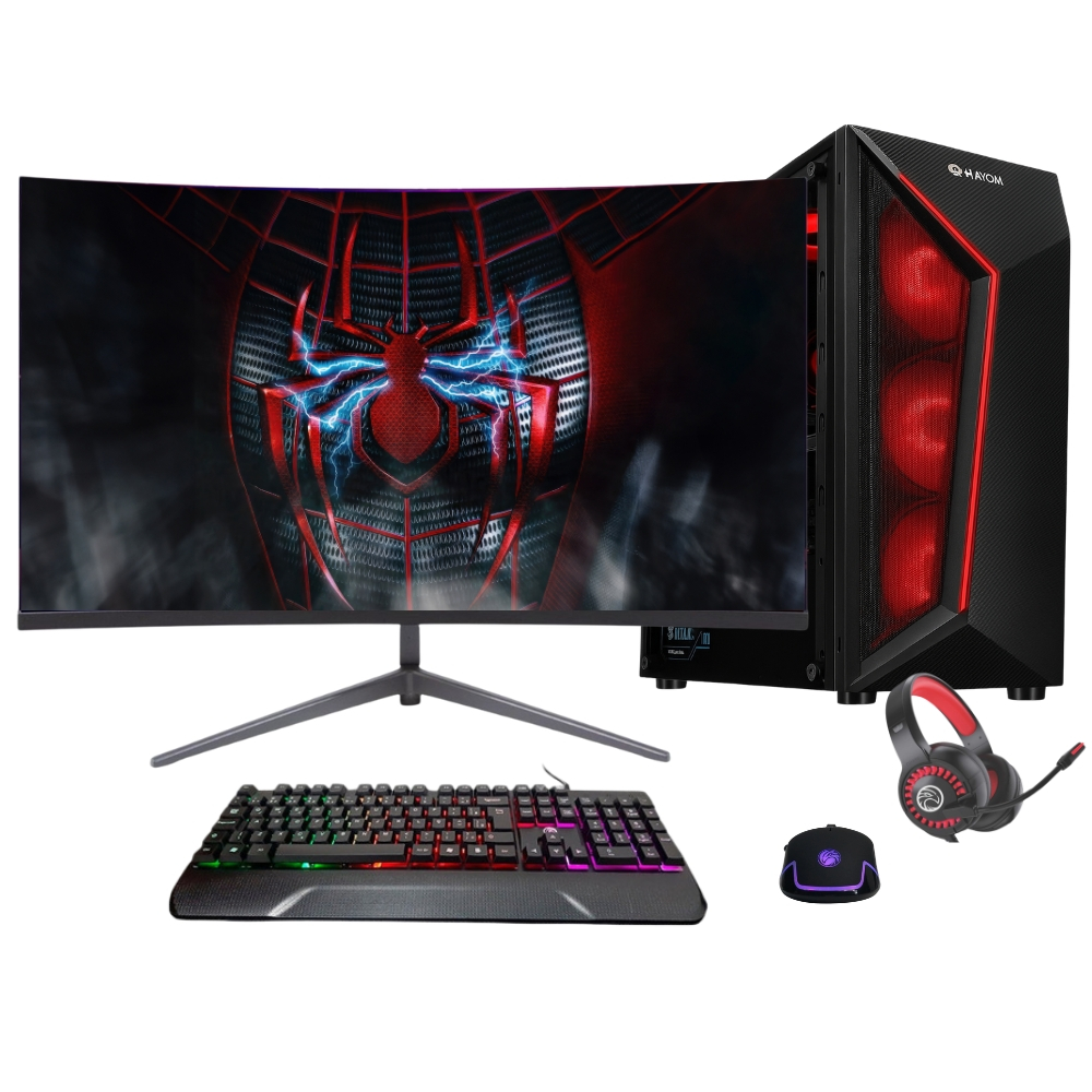Computador Pc Gamer Completo Intel core I7 16gb Ram, 480ssd, Placa de Video 4gb Tela 23 curva wifi