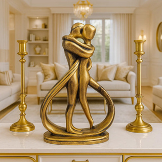 Estátueta Casal Decorativo Enfeite De Mesa Sala Romance em Oferta na Shopee