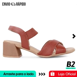 Sandália Usaflex Salto Bloco Versatile Feminina Original Com Nota Fiscal e Garantia