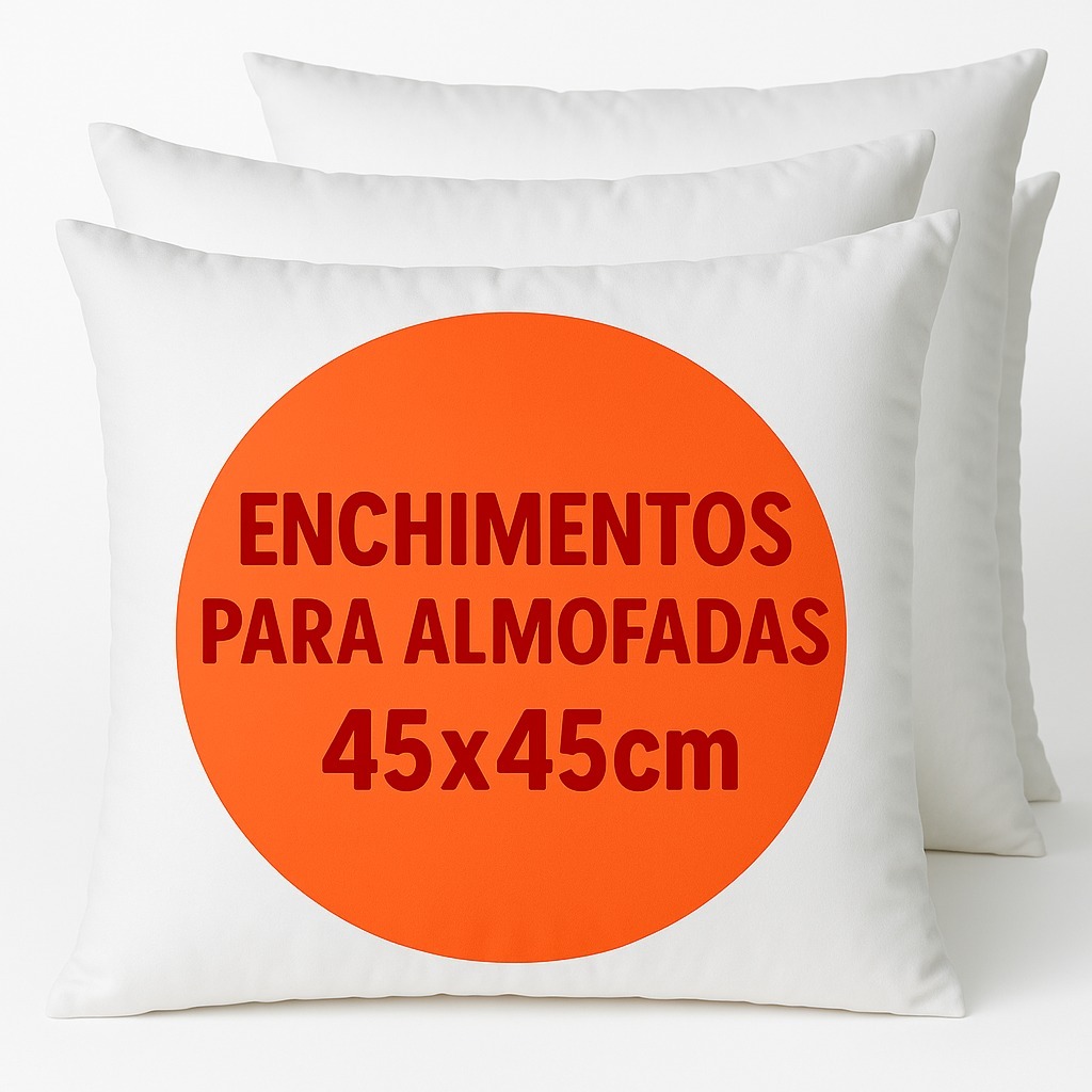 KIT COM ATÉ 10 UNIDADES ENCHIMENTO ALMOFADA REFIL 45X45CM LAVAVÉL E MACIA - ENVIO RÁPIDO
