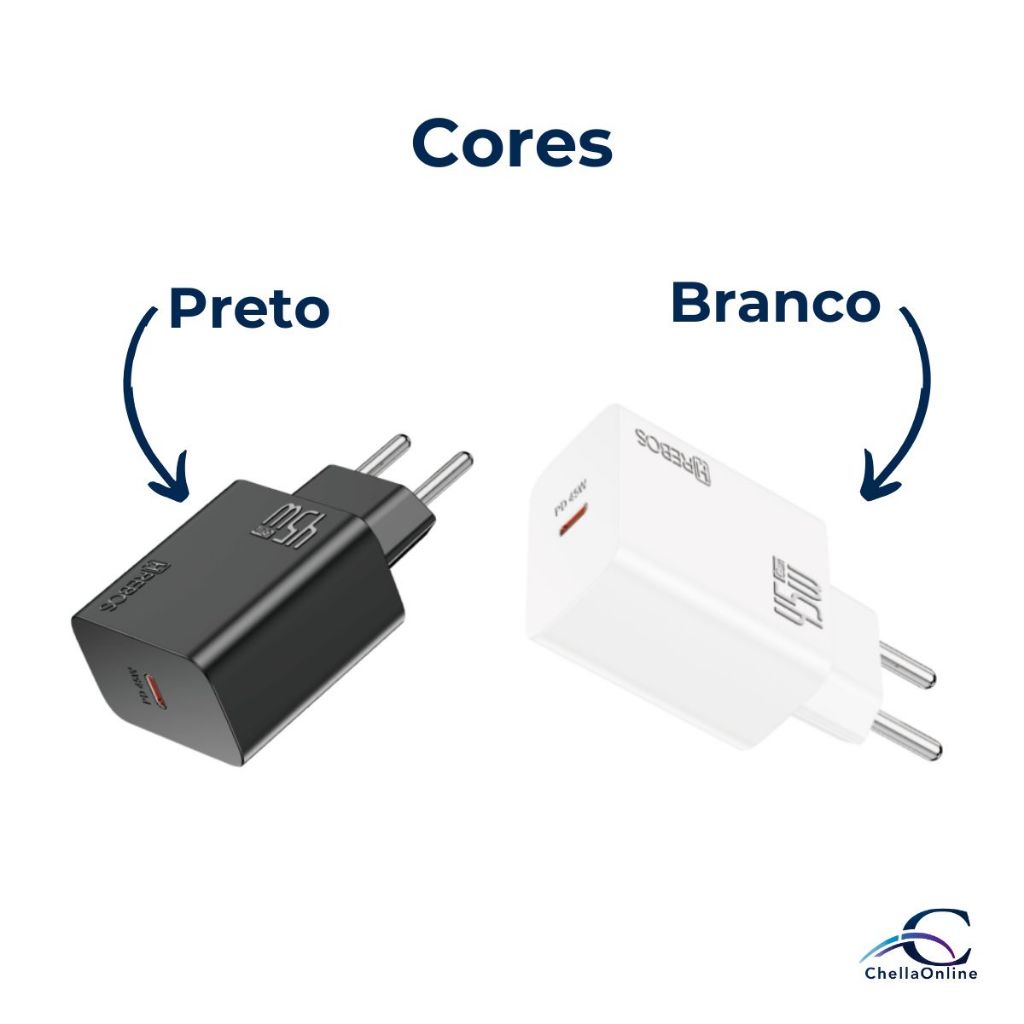 Carregador Ultra Rápido Tipo-C CRG-226 Hrebos Premium | Compatível com Android e iPhone 45W — imagem 2 de 2