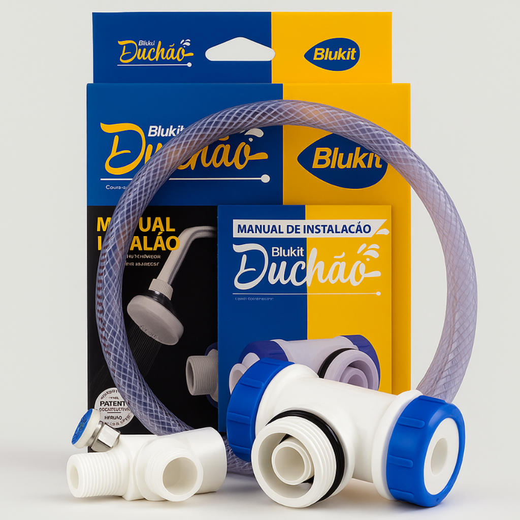 Válvula Duchão Blukit Aumenta Pressao Para Caixa D'água Com Dupla Retenção Pressão Chuveiro Torneira em Oferta na Shopee