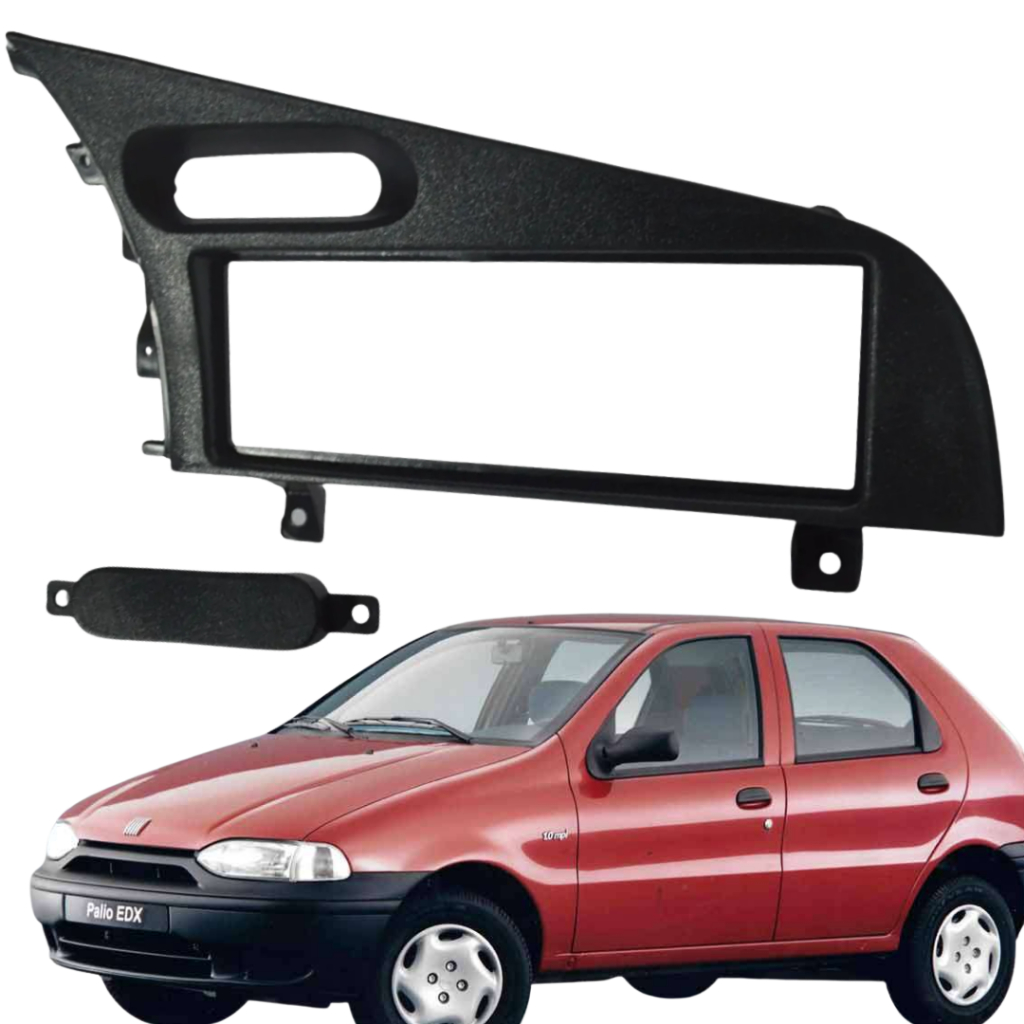 Moldura Rádio Fiat Palio Weekend Siena Edx Furo Relógio 1 Din 1996 1997 1998 1999 2000